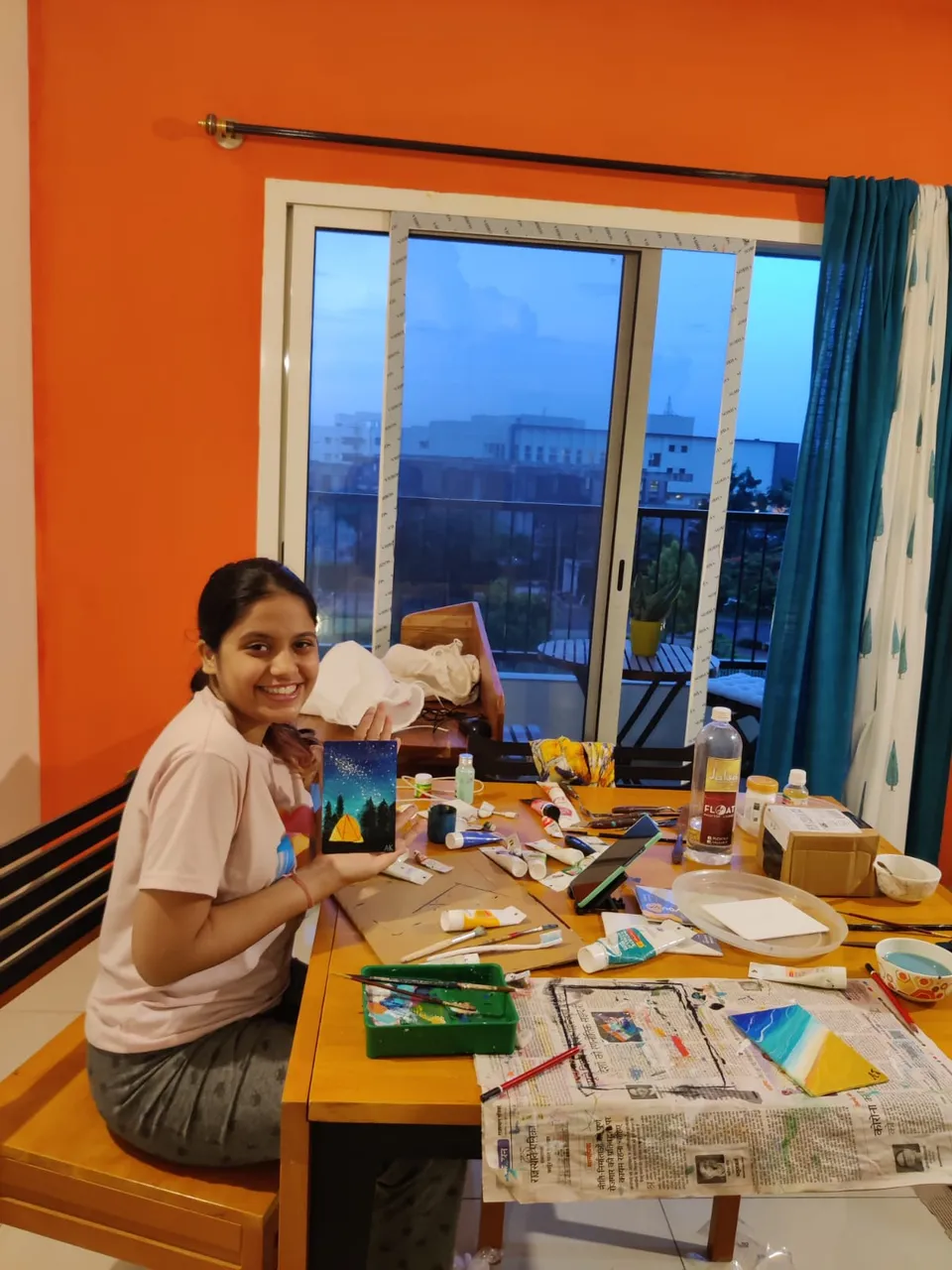 Coastal Painting Workshop: participant at table