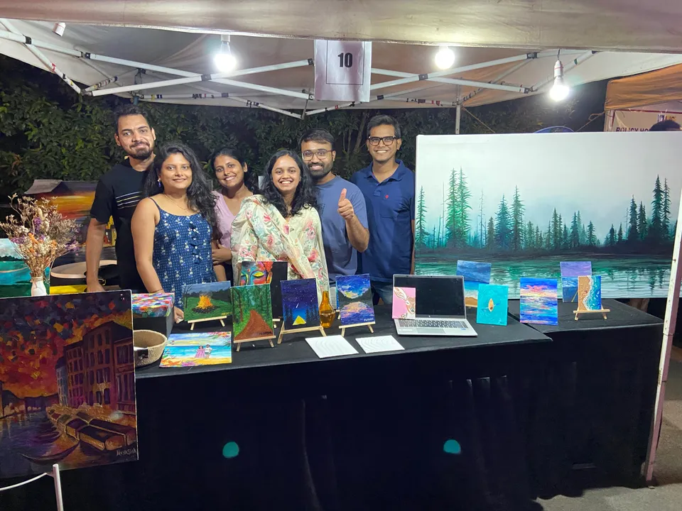 Sobha Art Booth 2023: artist and friends group portrait 1